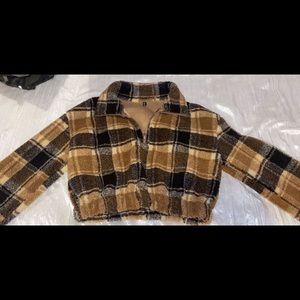 Teddy crop top sweater (brown)